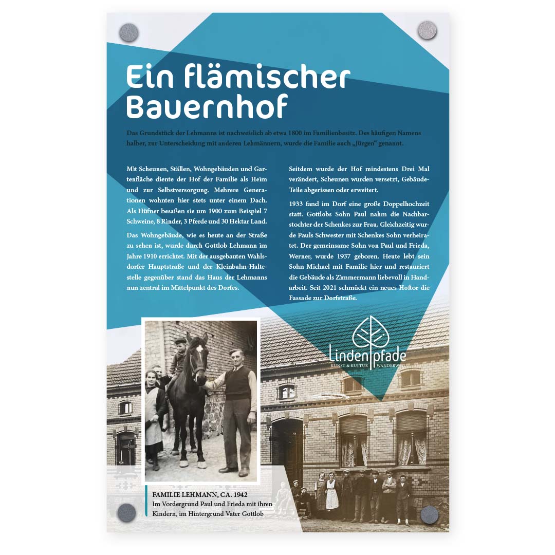 Haus-Beschilderung - Ein flämischer Bauernhof - Lindenpfade