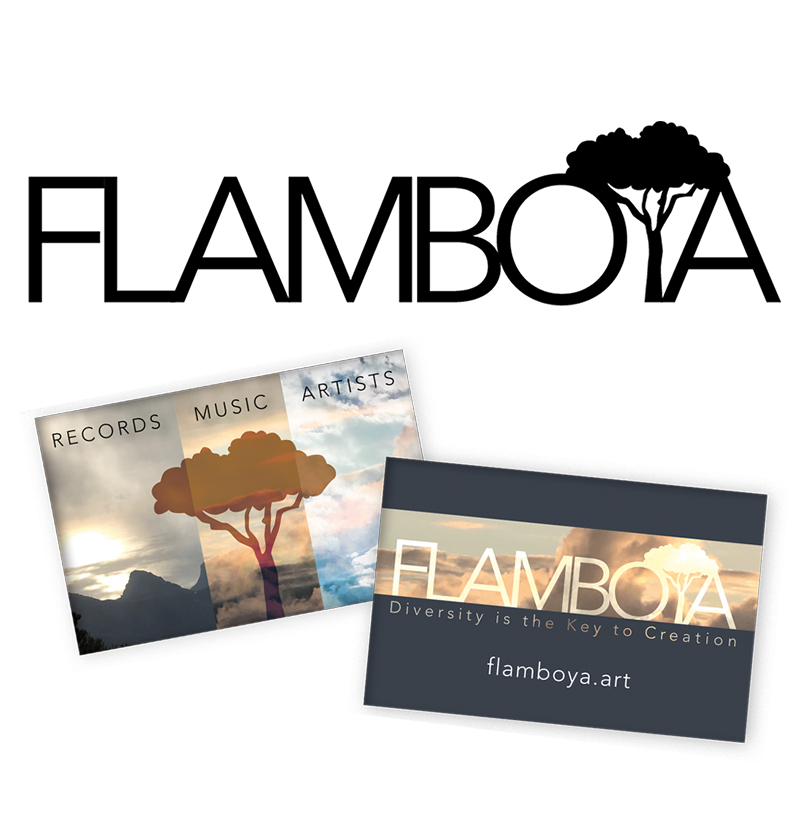 logo flamboya records mit visitenkarte