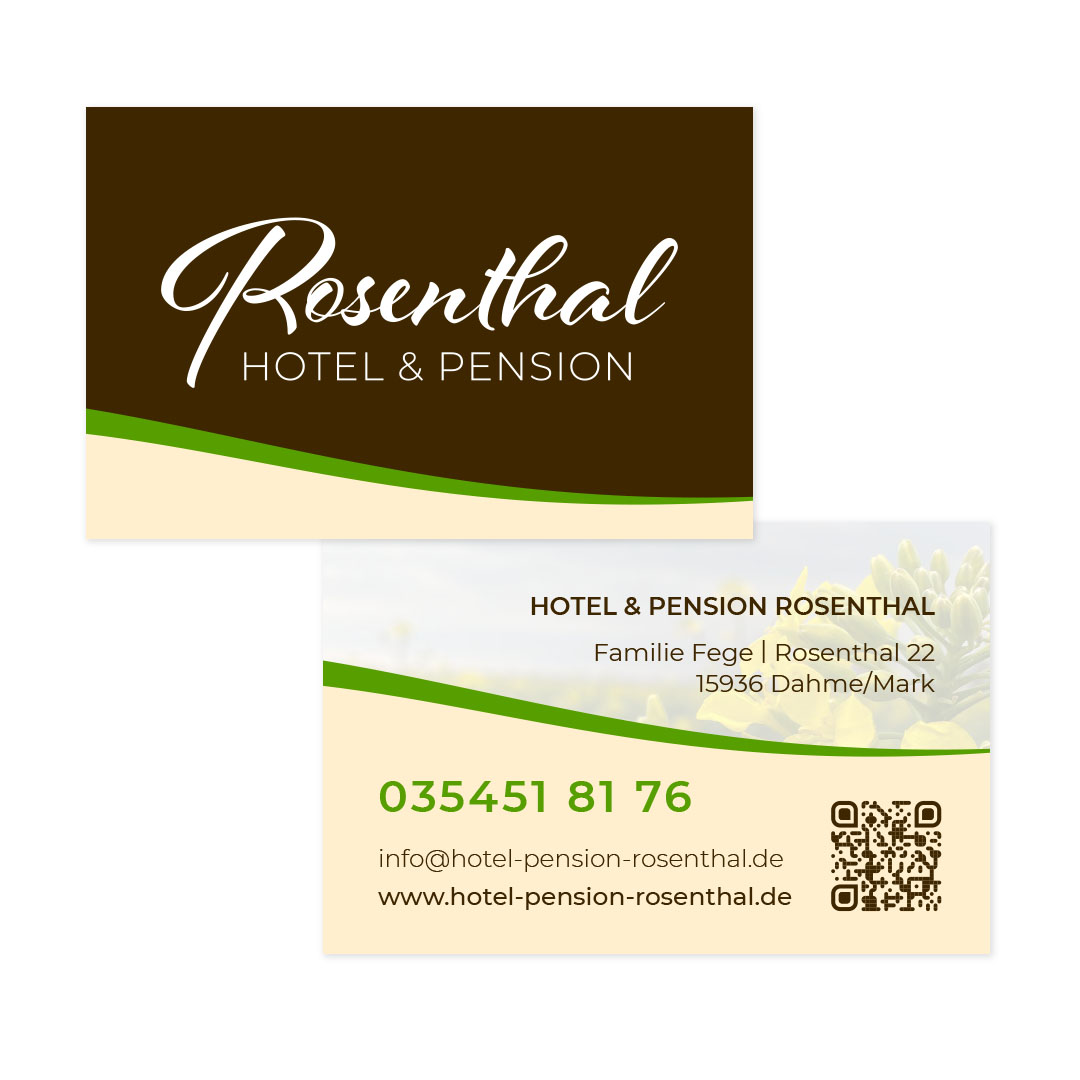 Visitenkarte - Hotel und Pension Rosenthal